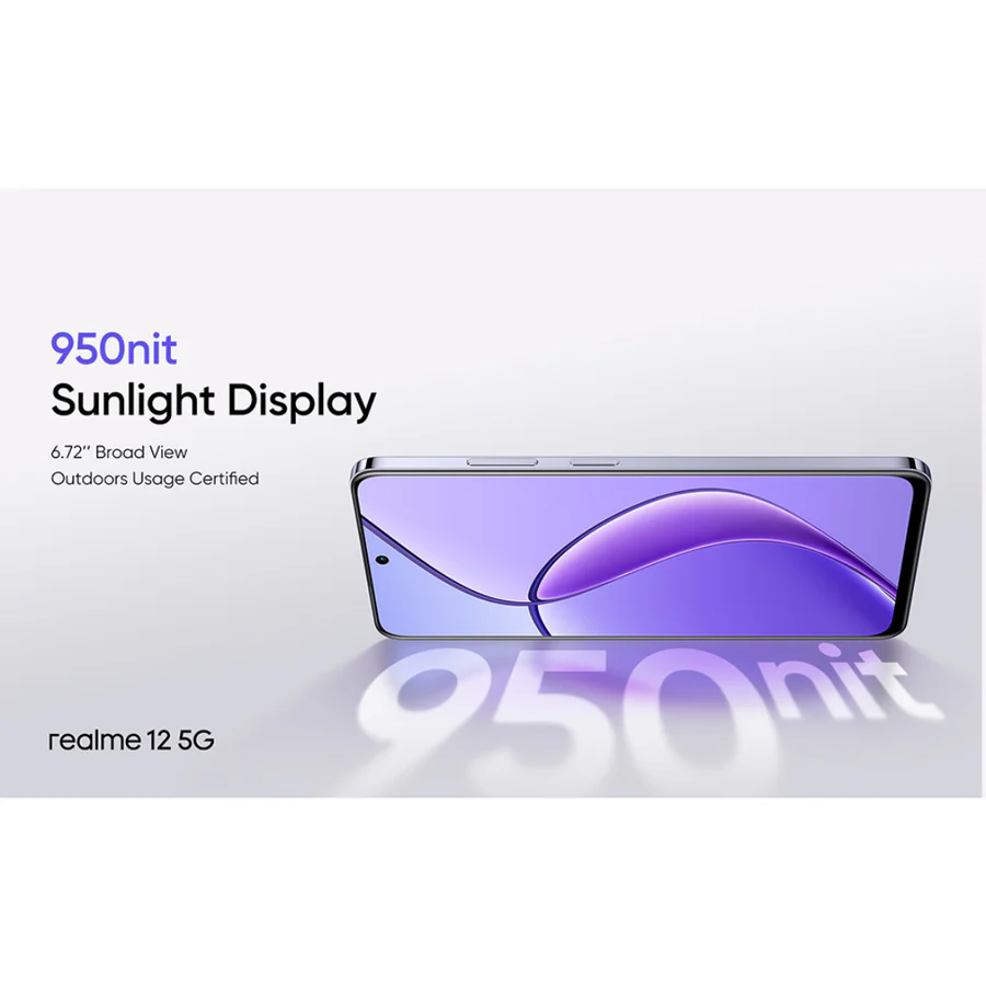Realme 12 5G RMX3999 Smartphones | 8GB+256GB | 6.72" Dual Sim 5000mAh Twilight Purple Smartphones - Image 2