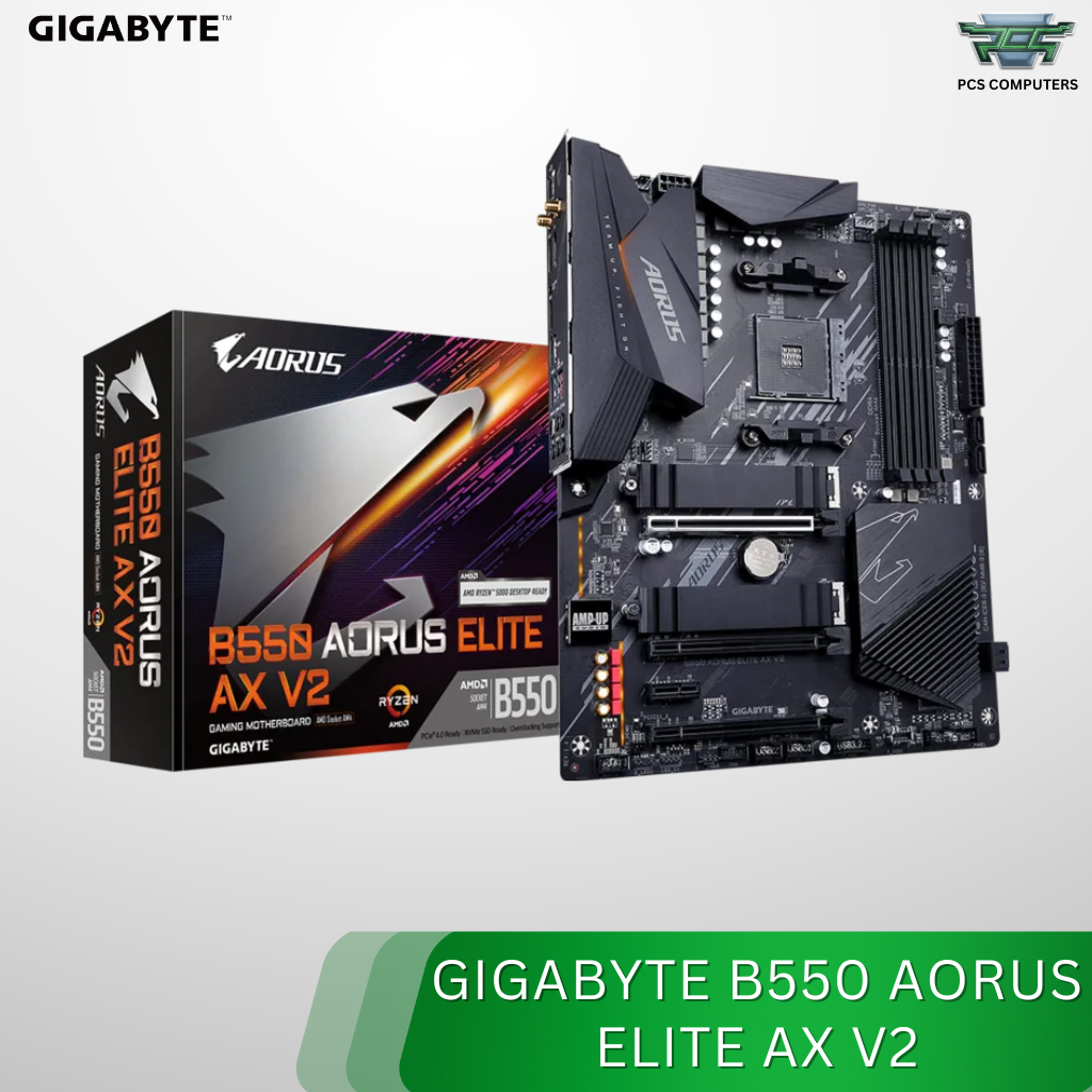 Gigabyte B550 AORUS ELITE AX V2 Motherboard AM4 ATX WiFi 6 Ryzen Gaming Board