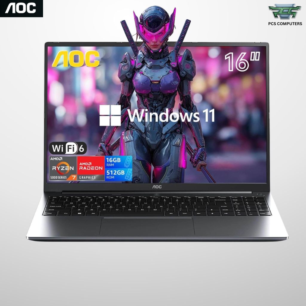AOC Noble 15 N156P25-F7D4G/71 Laptop | AMD Ryzen 5 7430U | 16GB DDR4 | 512GB SSD | 15.6" FHD IPS | Windows 11 | Free Mouse & Mousepad | Up to 2 Years Warranty* - Image 7