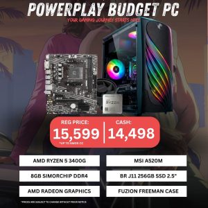 PowerPlay Home & Office PC | AMD Ryzen 5 3400G | 8GB Memory | 256GB SSD