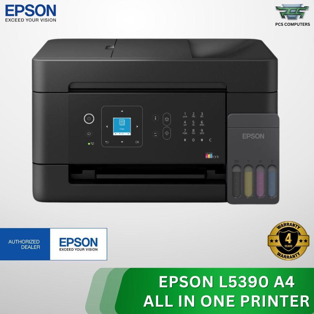 Epson EcoTank L5390 Wi-Fi All-in-One Ink Tank Printer | Print, Scan, Copy & Fax | 50,000-Page Coverage | 2+2 Years Extended Warranty