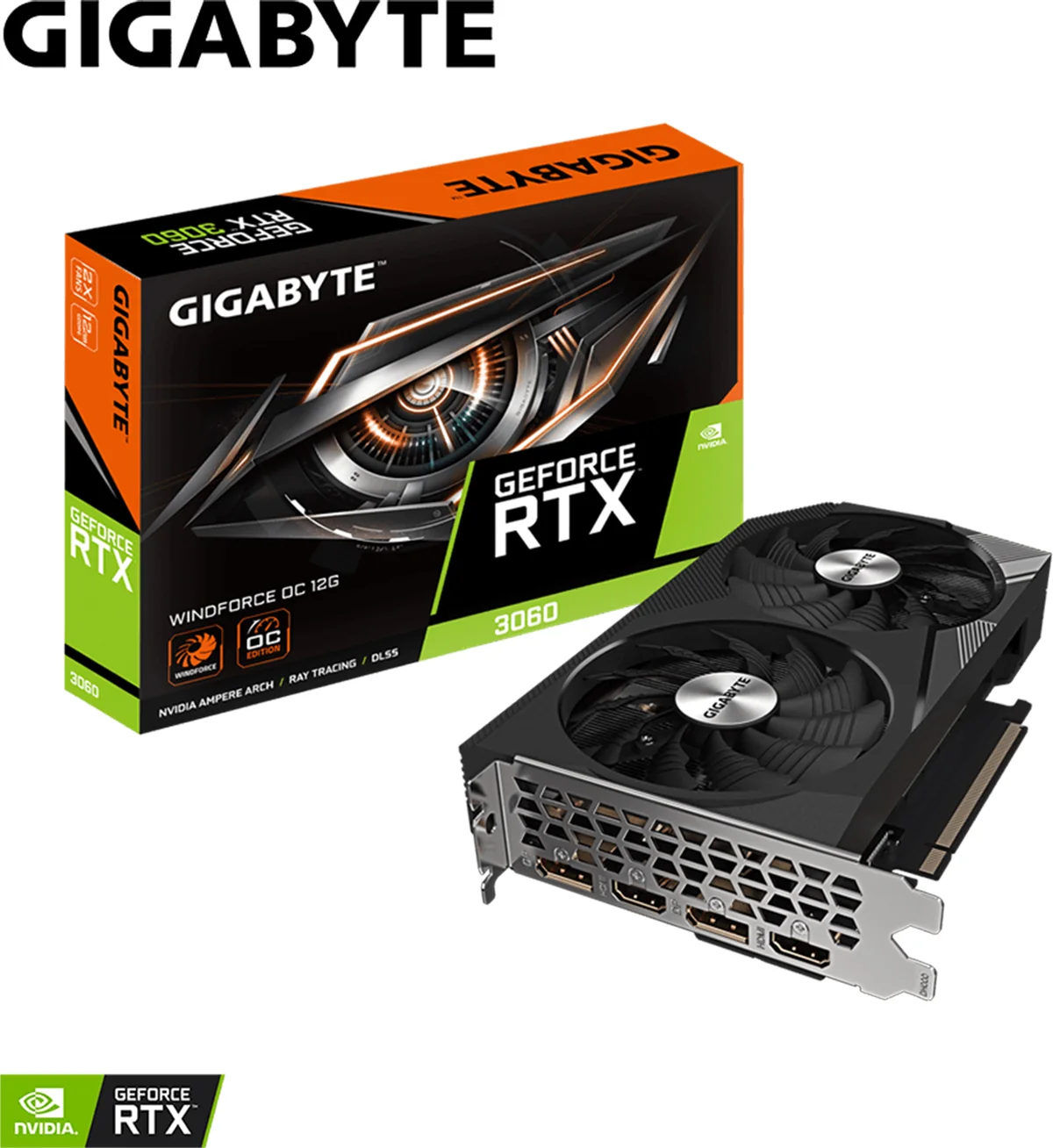 Gigabyte GeForce RTX 3060 Windforce OC 12GB GDDR6 Rev 2.0 Graphics Card