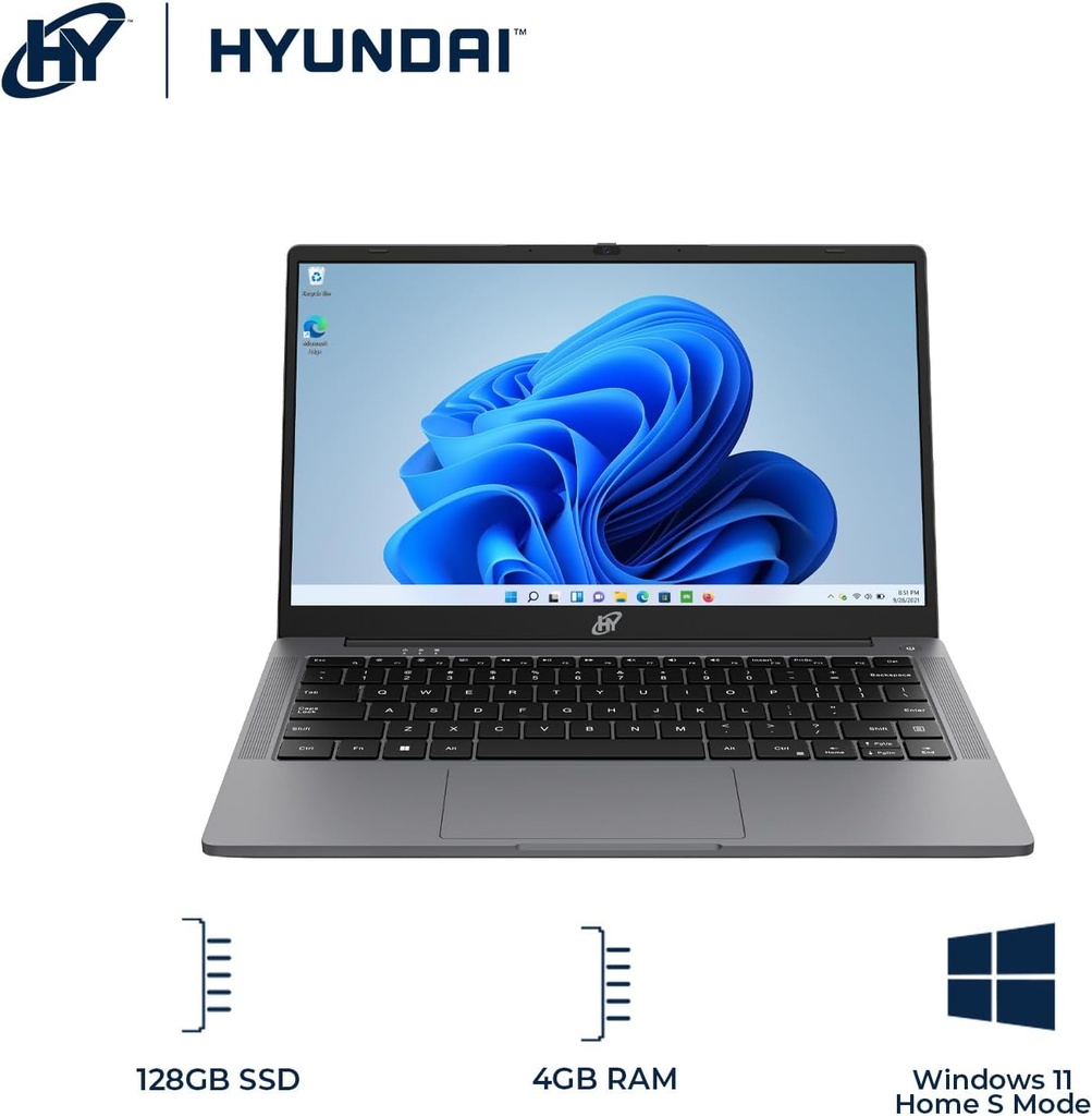 Hyundai HyBook HT14CCIC46EG 14.1" DDR4 Memory 4GB, Storage 128GB Windows 11 Laptop