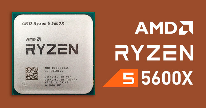 AMD Ryzen 5 5600X 6-Core, 12-Thread Desktop Processor with Wraith Stealth Cooler (MPK) - Image 2