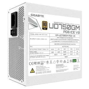 Gigabyte UD750GM PG5 V2 Ice 750W ATX 3.1 PCIe Gen 5.1 80+ Gold Modular Power Supply