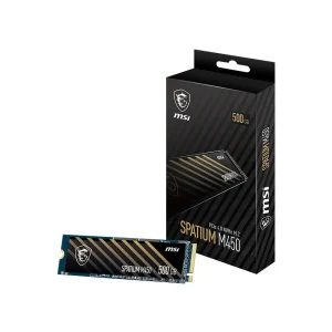 MSI Spatium M450 500GB PCIE 4.0 NVME M.2 SSD
