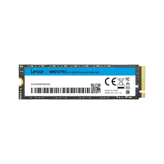 Lexar NM610 PRO M.2 2280 3300MB/s Read PCIe Gen3x4 NVMe SSD 1TB (LNM610P500G-RNNNG, LNM610P001T-RNNNG, LNM610P002T-RNNNG)