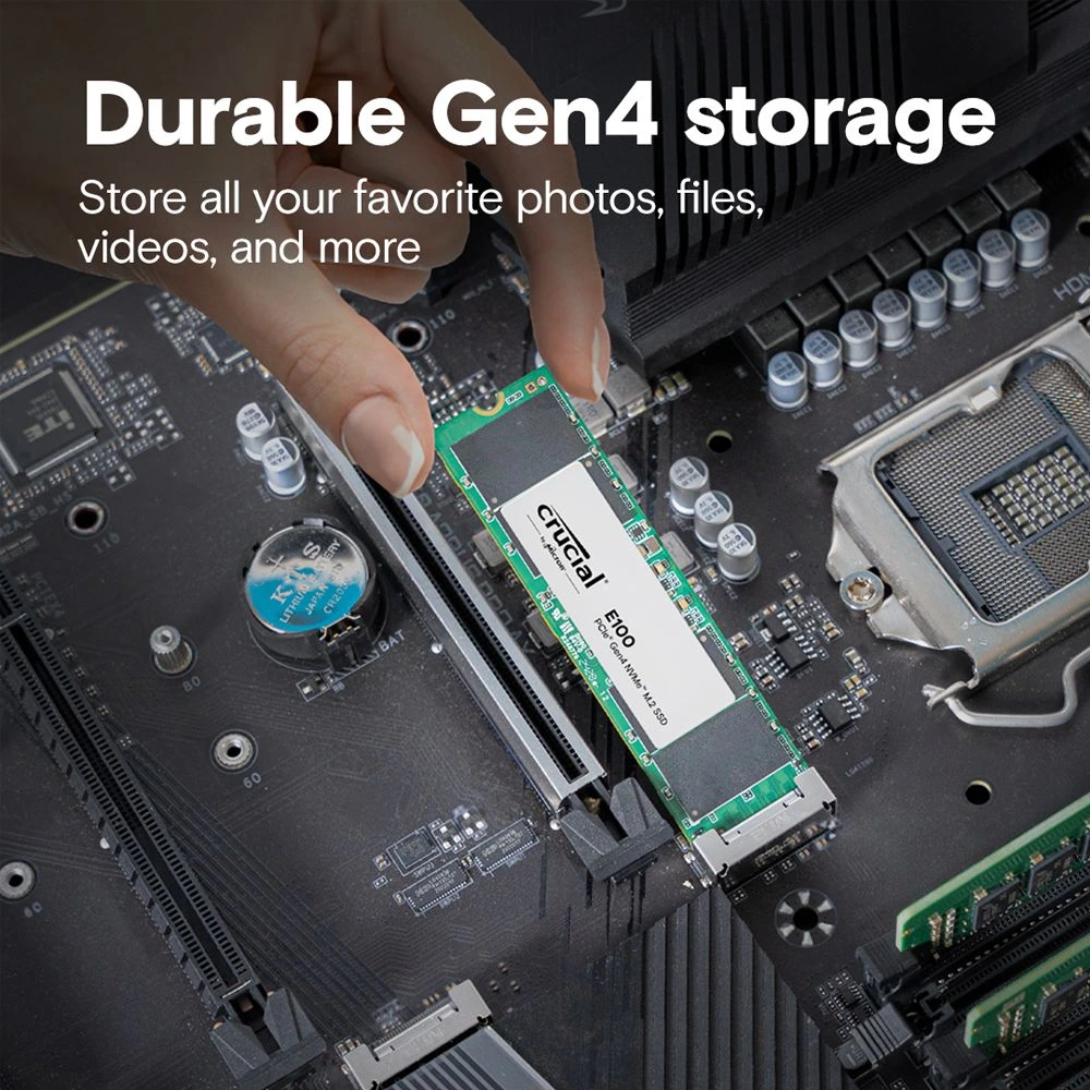 Crucial E100 PCIe Gen4 NVMe 2280 M.2 Internal SSD - 1TB