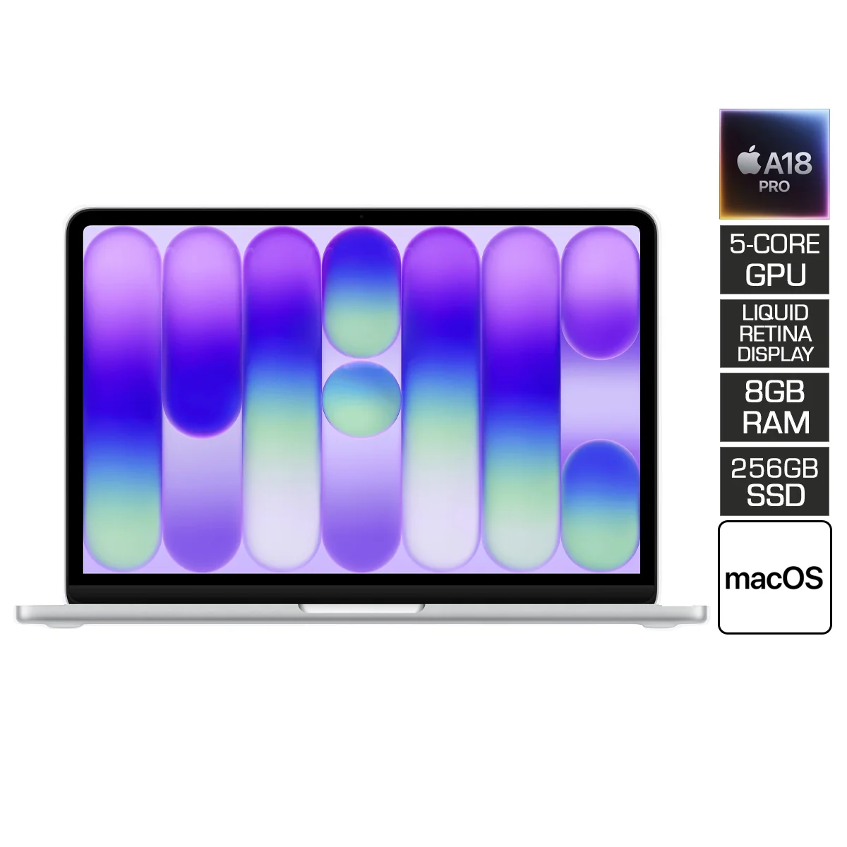 Apple MacBook Neo 13" 8GB+256GB A18 Pro Chip with 6-Core CPU & 5-Core GPU (Silver) (MHFA4PP/A)