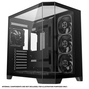 Coolman Zentra Luxe Black ATX Panoramic Glass PC Case