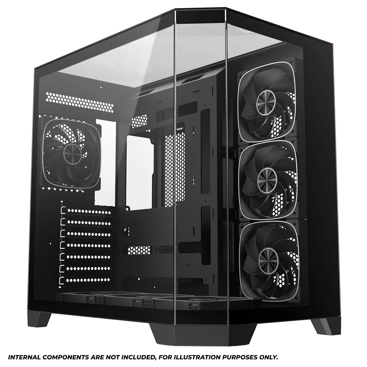 Coolman Zentra Luxe Black ATX Panoramic Glass PC Case