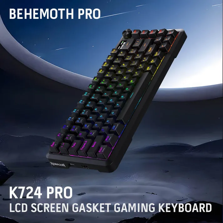 Redragon Behemoth Pro K724RGB-PRO Wireless Mechanical Keyboard — Black